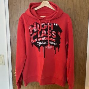 Pull and Bear, USsizeLarge, red, hoodie